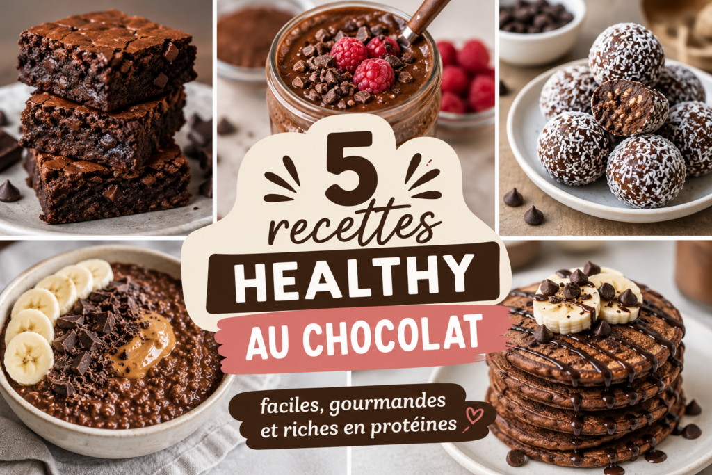 5 recettes healthy au chocolat faciles, gourmandes et riches en protéines